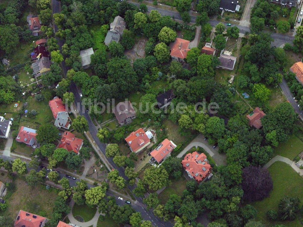 Luftbild Potsdam-Babelsberg - Blick auf das Wohngebiet an der Rosa-Luxemburg-Straße in Potsdam - Babelsberg