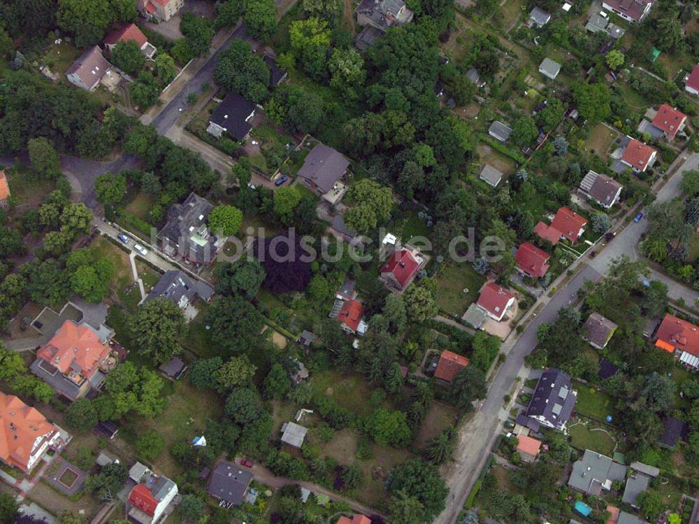 Luftaufnahme Potsdam-Babelsberg - Blick auf das Wohngebiet an der Rosa-Luxemburg-Straße in Potsdam - Babelsberg