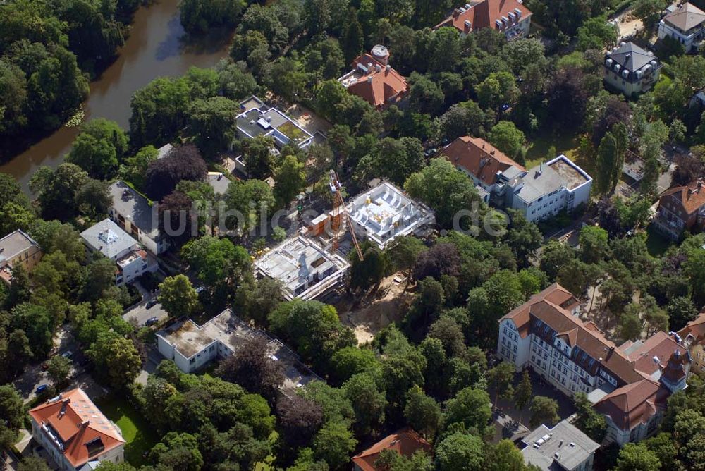 Luftaufnahme Berlin - Blick auf das Wohnneubaubaufeld der PREMIER Wohnbau an der Delbrückstrasse in Berlin-Steglitz