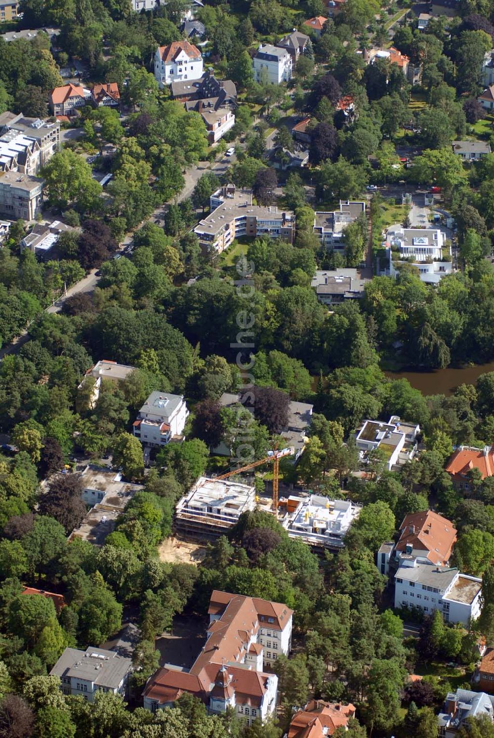 Berlin von oben - Blick auf das Wohnneubaubaufeld der PREMIER Wohnbau an der Delbrückstrasse in Berlin-Steglitz