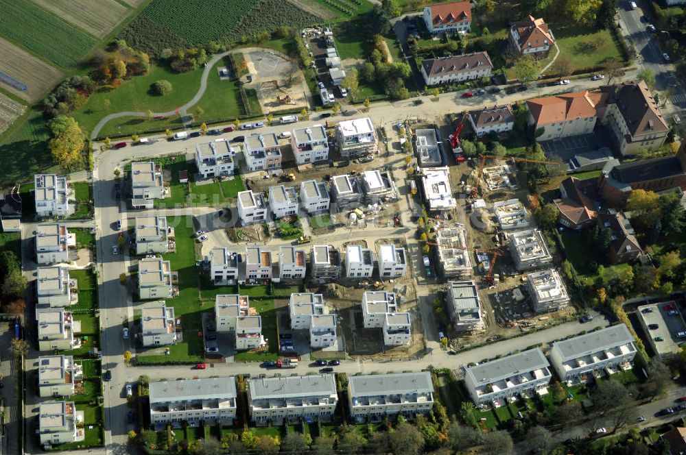 Luftaufnahme Berlin - Blick auf das Wohnneubaugebiet der cds Wohnbau Berlin GmbH an der Otto-Appel-Straße / Edwin-Redslob-Straße in Berlin - Dahlem