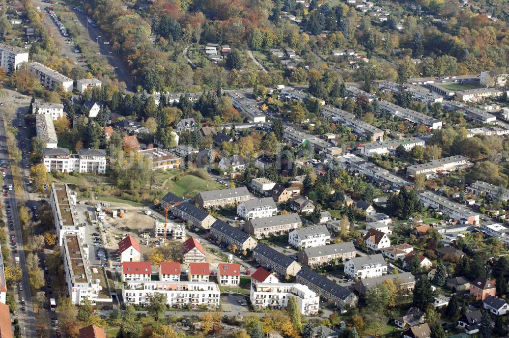 Luftbild Berlin - Blick auf das Wohnneubaugebiet der cds Wohnbau Berlin GmbH an der Tauernallee / Im Lesachtal, Wetzmannweg, Quarzweg in 12107 Berlin-Mariendorf.