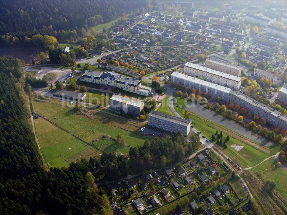 Klingenthal ( Sachsen ) von oben - Blick auf das Wohnneubaugebiet im Westen von Klingenthal