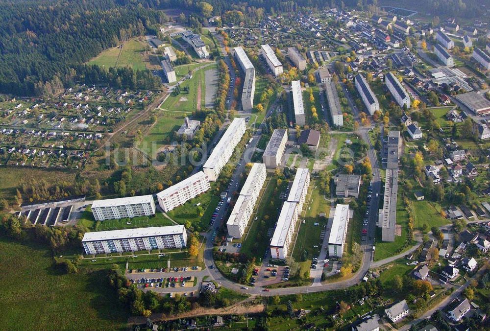 Luftbild Klingenthal ( Sachsen ) - Blick auf das Wohnneubaugebiet im Westen von Klingenthal