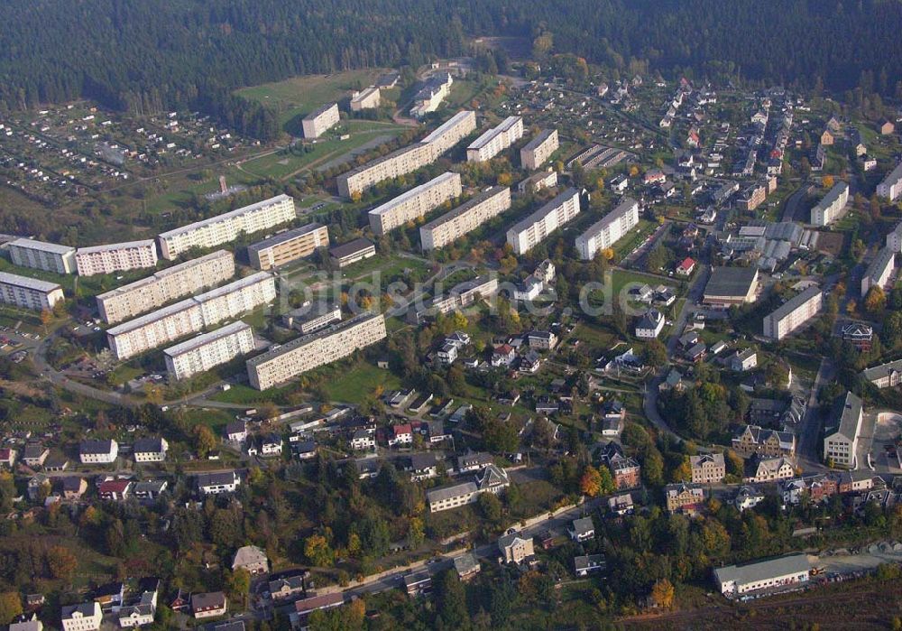 Klingenthal ( Sachsen ) von oben - Blick auf das Wohnneubaugebiet im Westen von Klingenthal