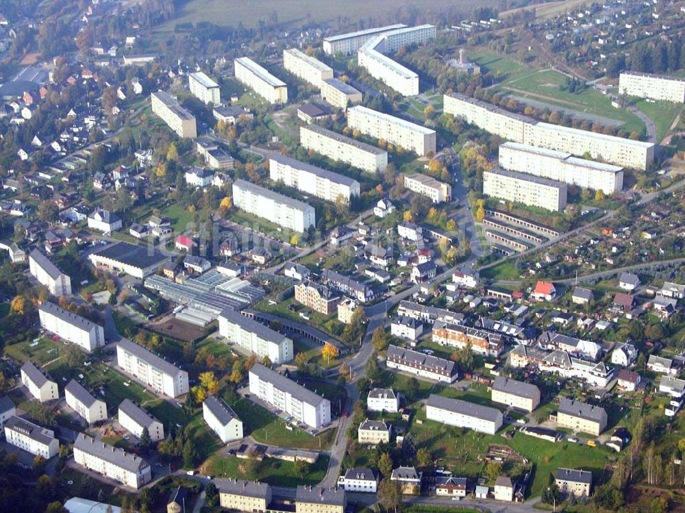 Klingenthal ( Sachsen ) von oben - Blick auf das Wohnneubaugebiet im Westen von Klingenthal