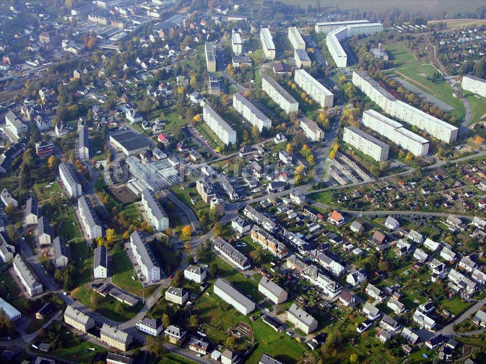 Klingenthal ( Sachsen ) aus der Vogelperspektive: Blick auf das Wohnneubaugebiet im Westen von Klingenthal