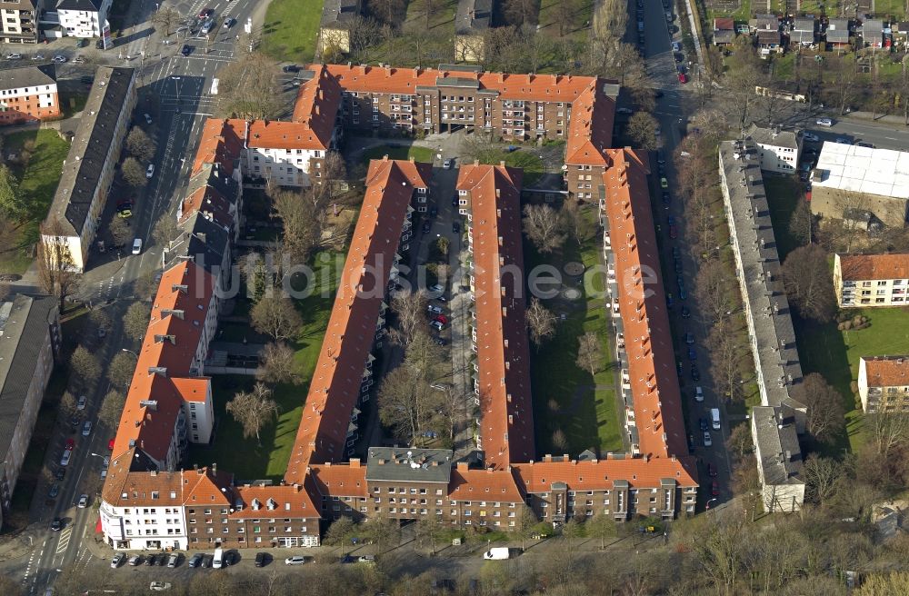 Luftbild Dortmund - Blick auf eine Wohnsiedlung in Dortmund im Bundesland Nordrhein-Westfalen 