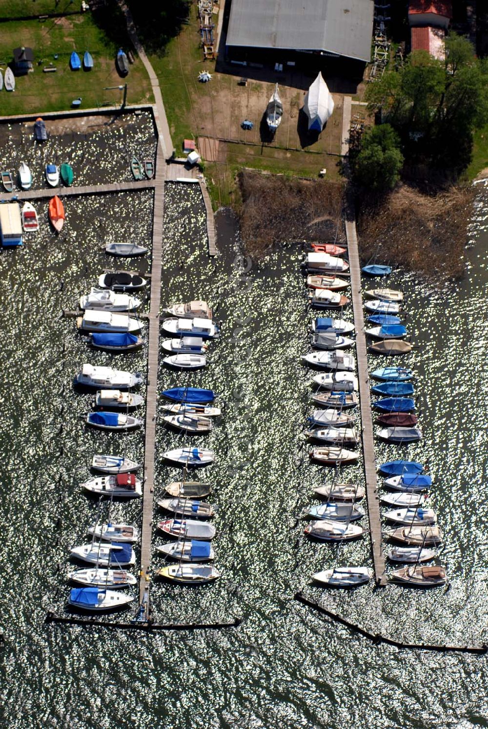 Luftbild Diensdorf am Scharmützelsee (Brandenburg) - Blick auf den Yachtclub-Hafen in Diensdorf (Brandenburg)