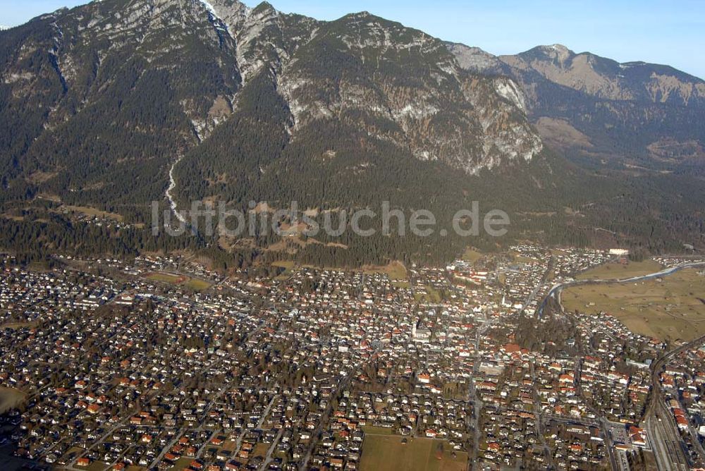 Luftbild Garmisch-Partenkirchen - Blick auf das Zentrum von Garmisch-Partenkirchen