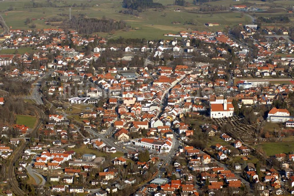 Luftaufnahme Garmisch Partenkirchen Blick Auf Das Zentrum Von Garmisch Partenkirchen