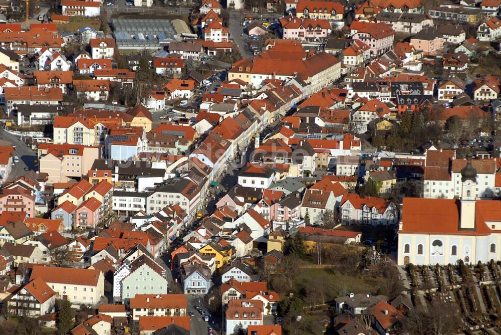 Garmisch-Partenkirchen von oben - Blick auf das Zentrum von Garmisch-Partenkirchen