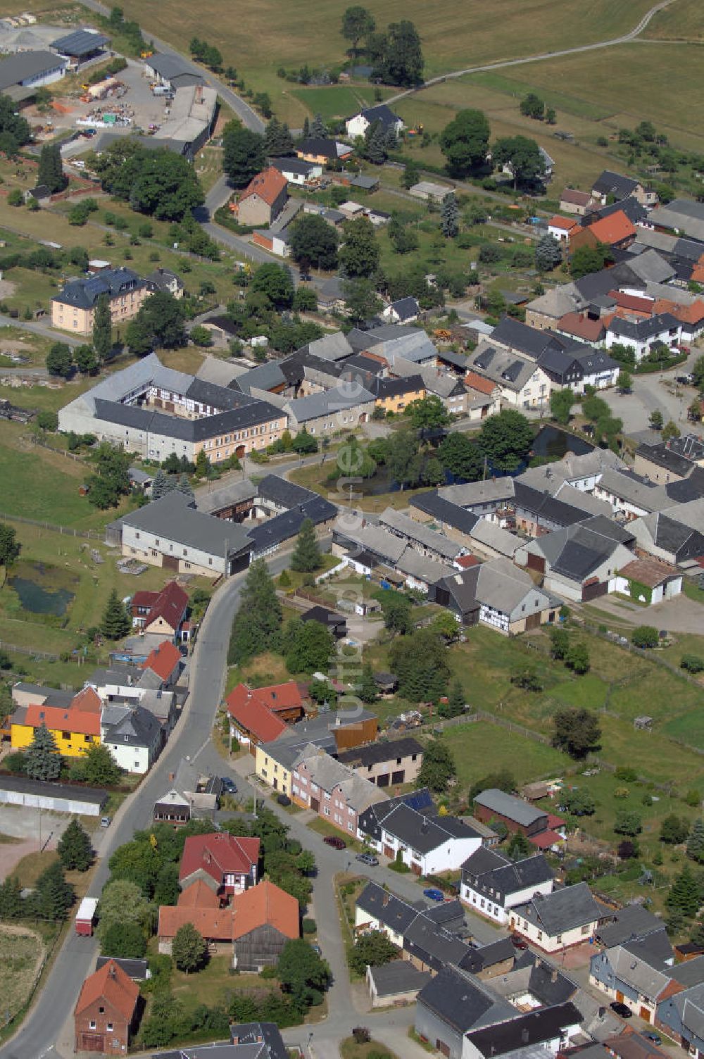 Zeulenroda-Triebes aus der Vogelperspektive: Blick auf Zeulenroda-Triebes, Ortsteil Pahren