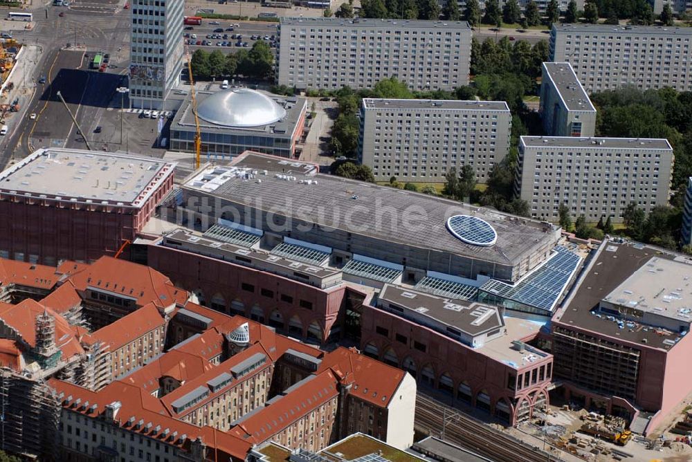 Luftbild Berlin - Blick auf zukünftigen Einkauszentrums Alexa in Berlin-Mitte