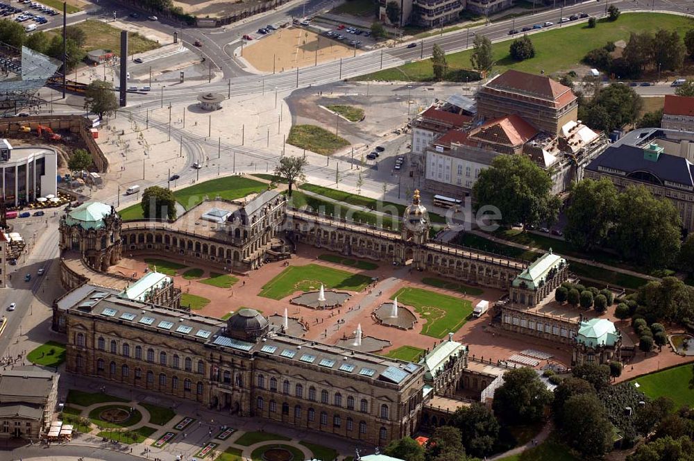 Dresden von oben - Blick auf den Zwinger Dresden