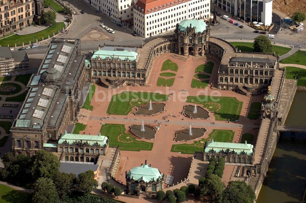 Luftbild Dresden - Blick auf den Zwinger Dresden