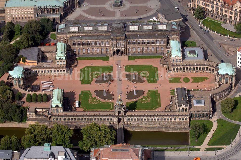 Luftbild Dresden - Blick auf den Zwinger Dresden