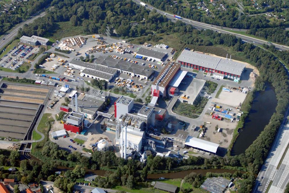 Luftaufnahme Bremen - Bllick auf ein Müllheizwerk zur Abfallbehandlung der Firma Nord GmbH ANO