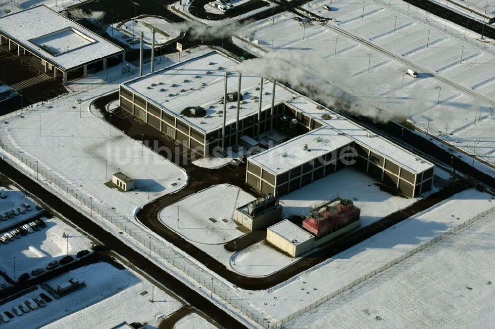 Luftbild Schönefeld - Blockheizkraftwerk auf dem Flughafengelände in Schönefeld im Bundesland Brandenburg