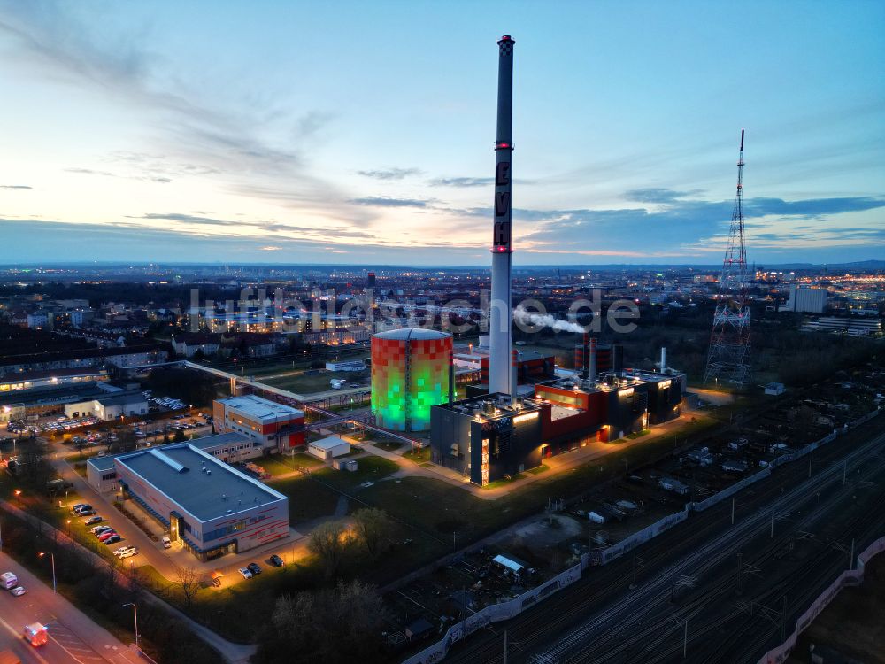 Luftbild Halle (Saale) - Blockheizkraftwerk - regionalen Heizkraftwerkes an der Dieselstraße in Halle (Saale) im Bundesland Sachsen-Anhalt, Deutschland