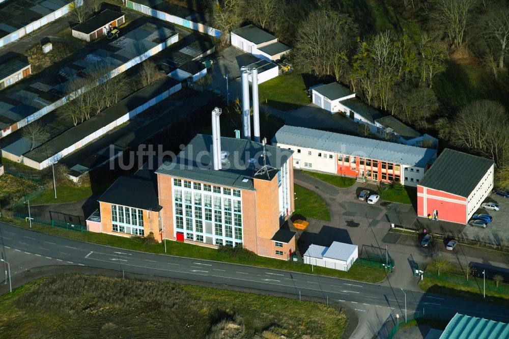 Luftaufnahme Dessau - Blockheizkraftwerk - regionalen Heizkraftwerkes DVV Heizwerk Ost in Dessau im Bundesland Sachsen-Anhalt, Deutschland