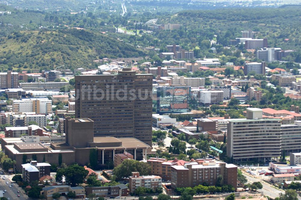 18.02.2010 aus der Vogelperspektive: Bloemfontein in Südafrika / South Africa