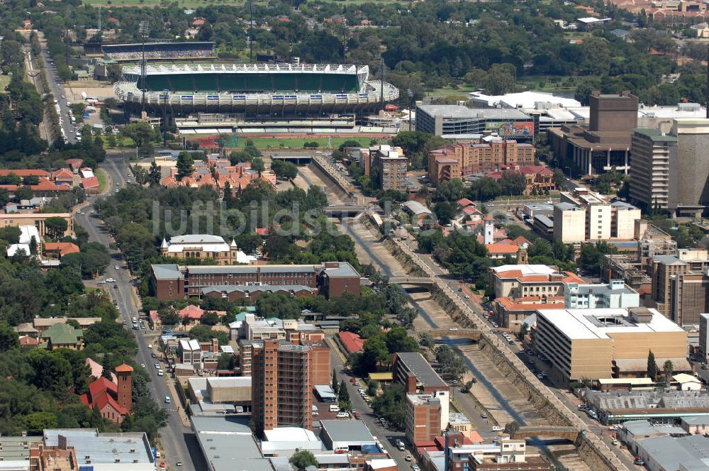 18.02.2010 von oben - Bloemfontein in Südafrika / South Africa