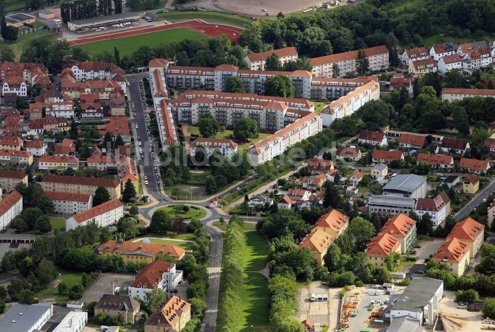 Eisenach von oben - BMW-Siedlung in Eisenach im Bundesland Thüringen