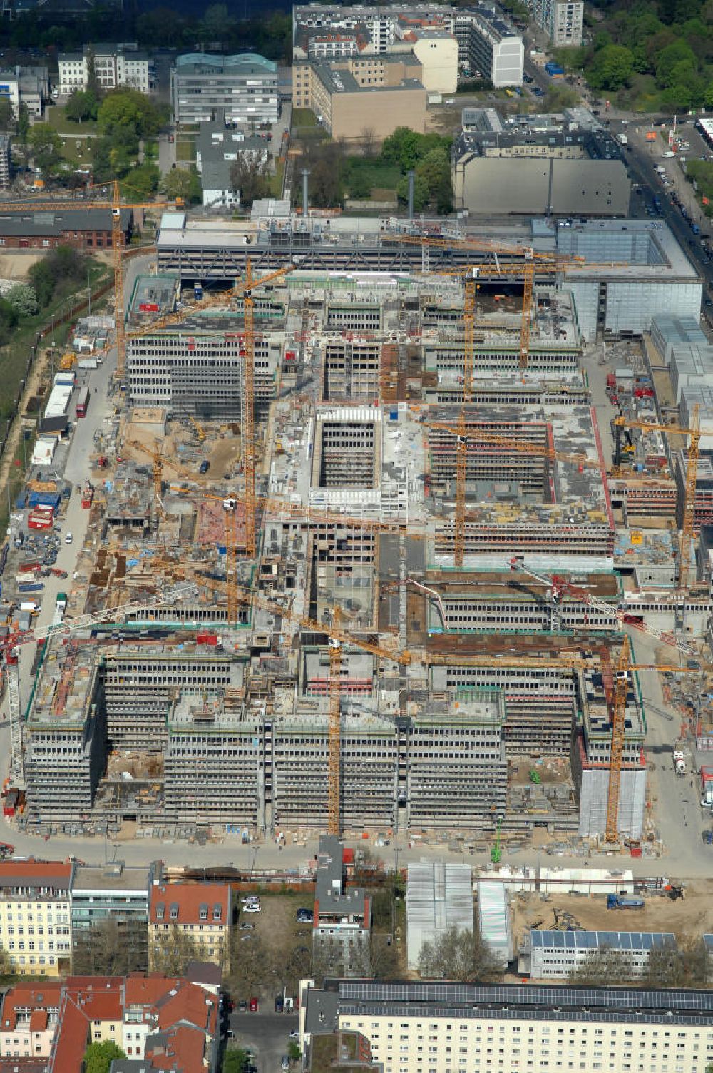 Berlin aus der Vogelperspektive: BND Neubau im Bezirk Berlin Mitte - The Federal Intelligence Service (BND) Berlin