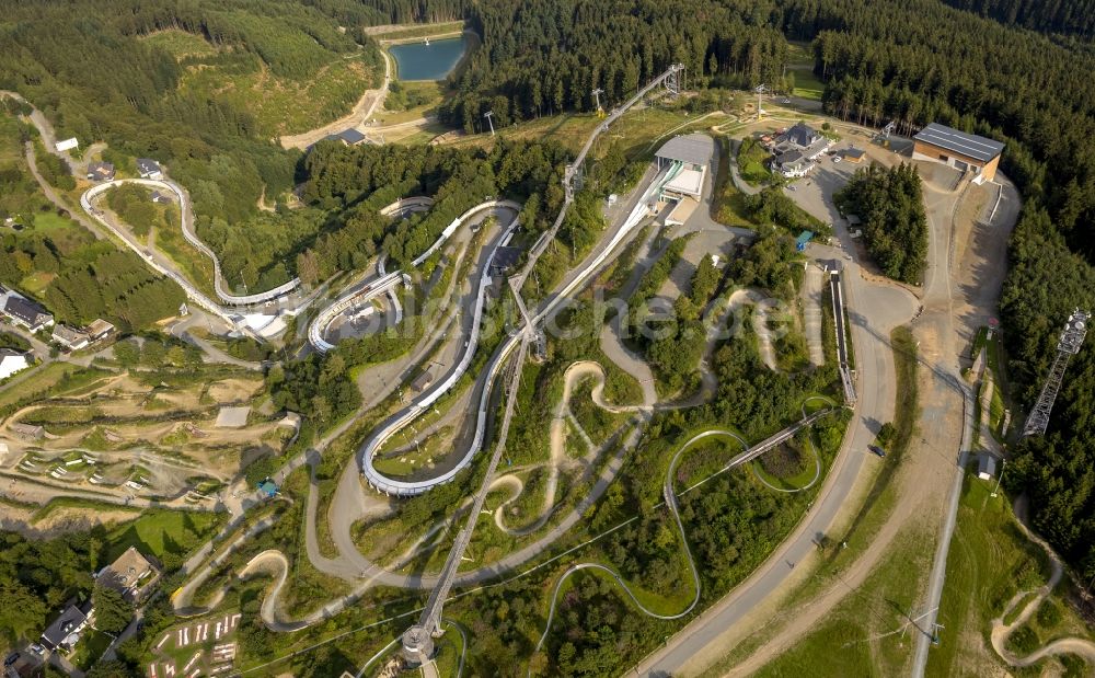 Luftaufnahme Winterberg - Bob- und Rodelbahn in Winterberg im Bundesland Nordrhein-Westfalen