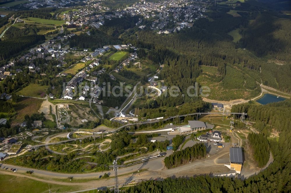 Winterberg von oben - Bob- und Rodelbahn in Winterberg im Bundesland Nordrhein-Westfalen