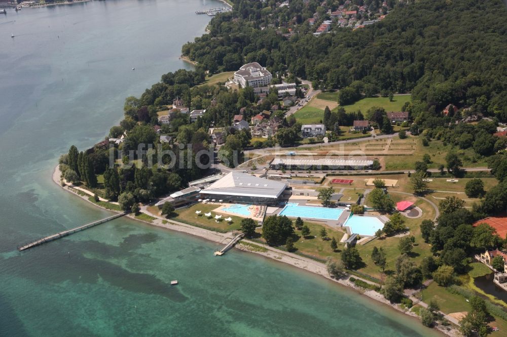 Luftbild Konstanz - Bodensee- Therme am Ufer des Bodensees in Konstanz im Bundesland Baden-Württemberg