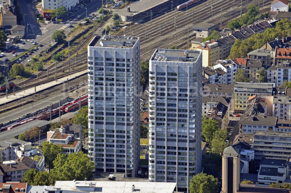 Mainz von oben - Bonifazius-Türme Mainz