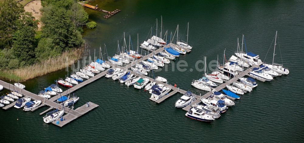 Luftbild Röbel/Müritz - Bootsanlegestelle in Röbel / Müritz im Bundesland Mecklenburg-Vorpommern