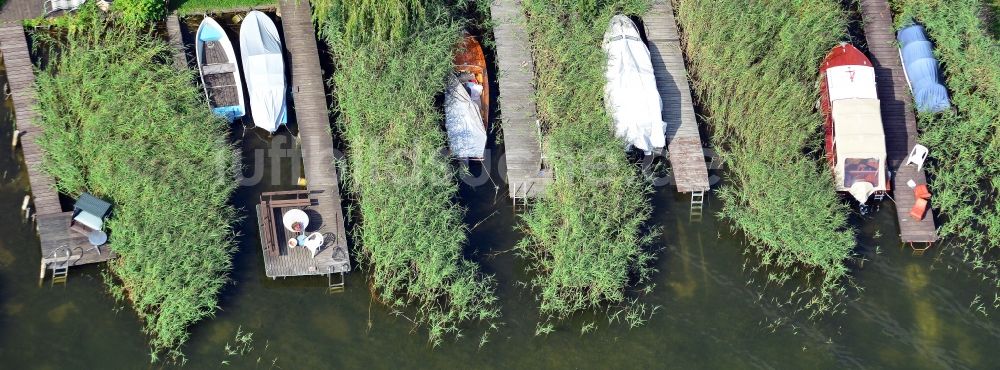 Luftbild Storkow - Bootsanlegestelle am Storkower See in Brandenburg