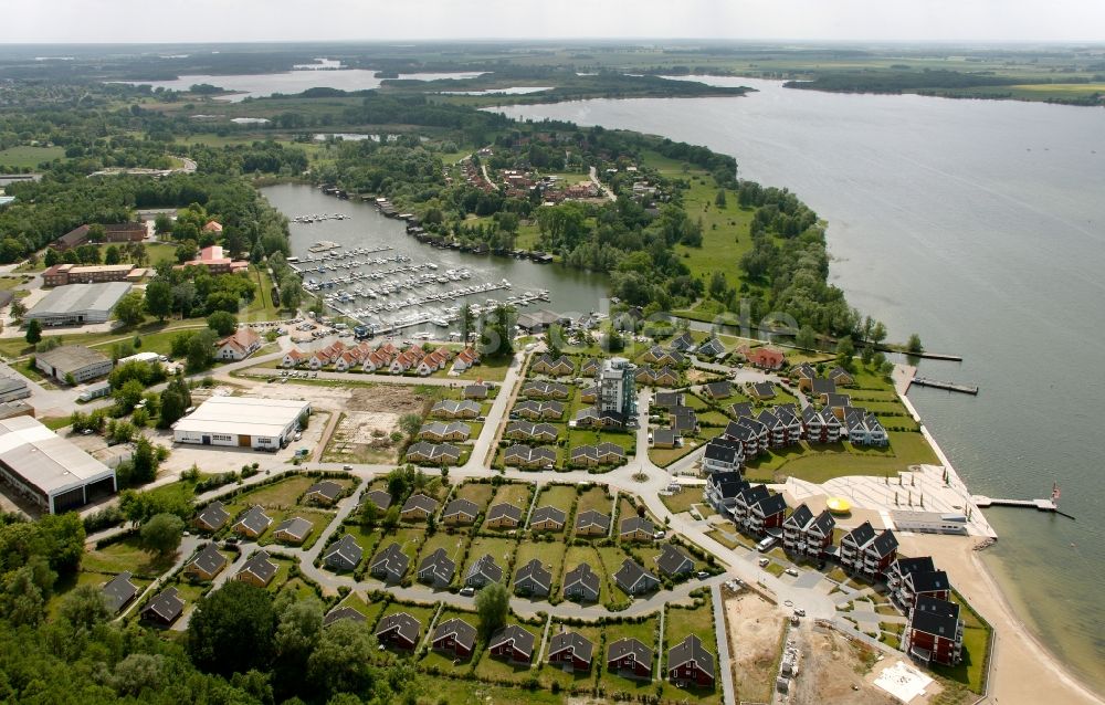 Luftbild Rechlin - Bootsanlegestellen im Claassee in Rechlin im Bundesland Mecklenburg-Vorpommern