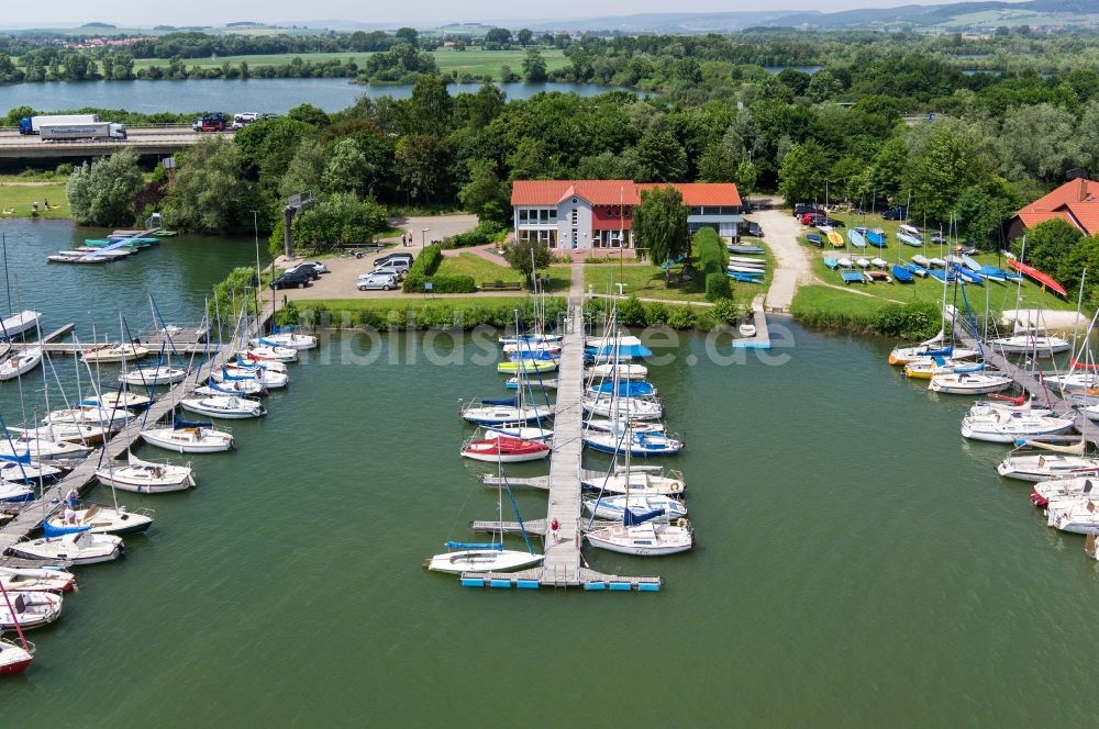 Northeim von oben - Bootshafen am Großer See in Northeim im Bundesland Niedersachsen