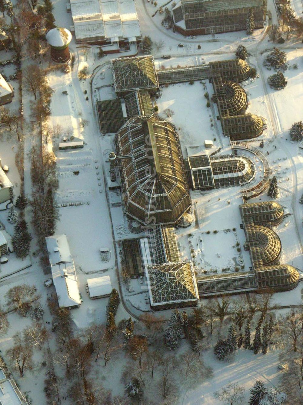 Berlin / Dahlem aus der Vogelperspektive: Botanische- Garten in Berlin Dahlem 30.12.2005