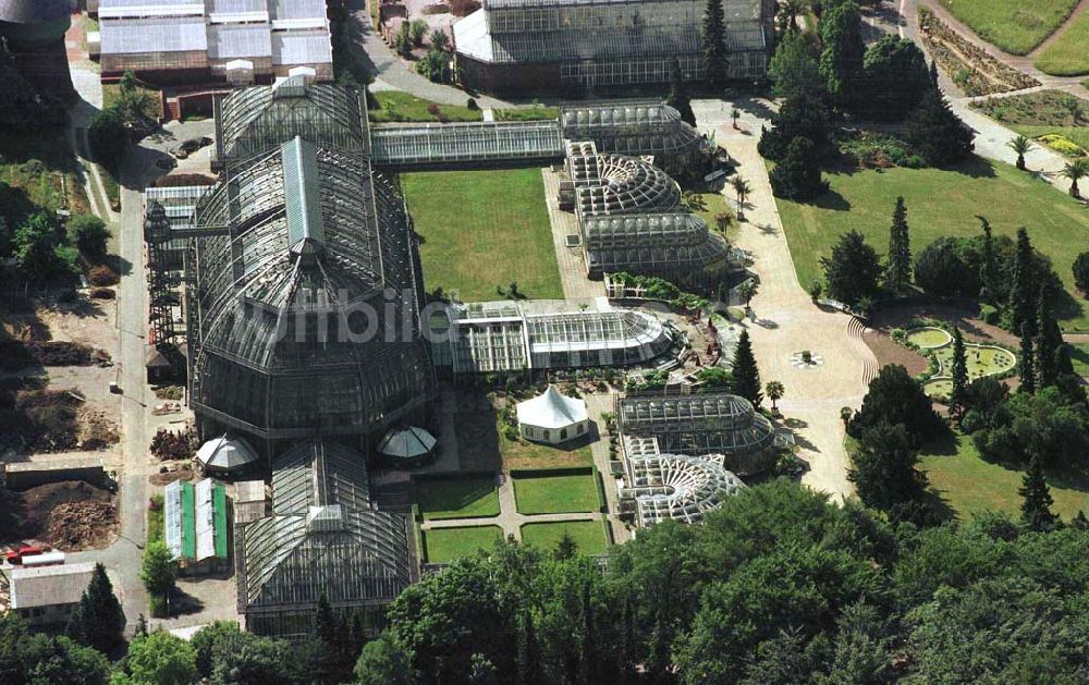 Luftaufnahme Berlin - Zehlendorf - Dahlem - Botanischer Garten in Berlin.