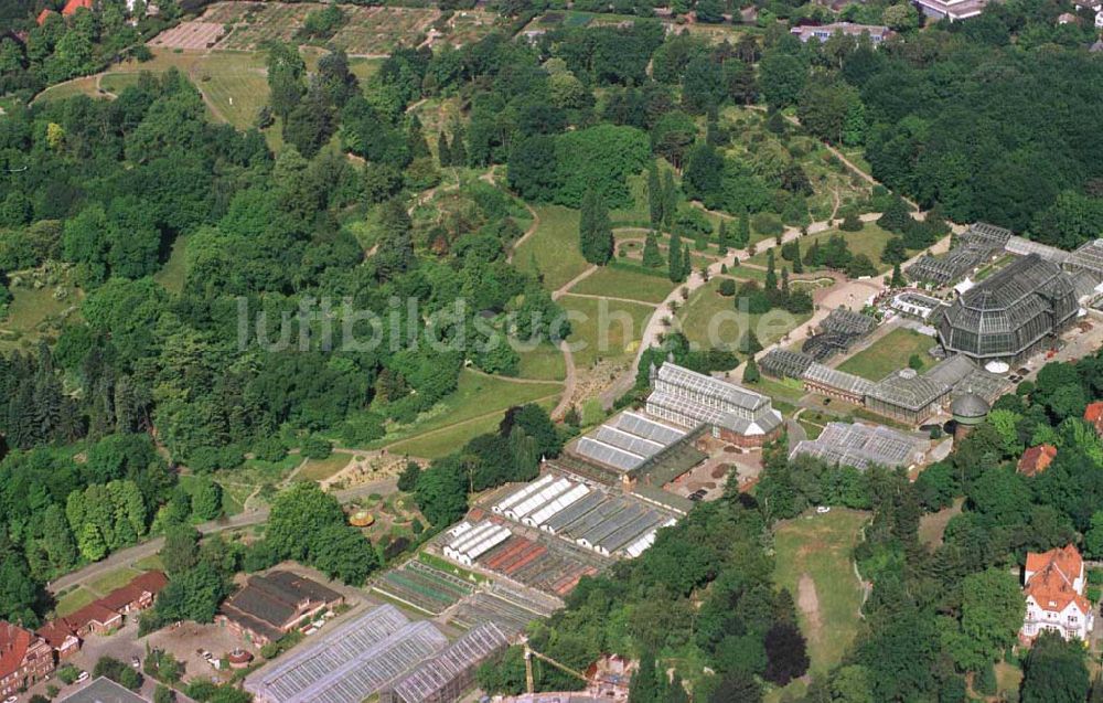 Luftbild Berlin - Zehlendorf - Dahlem - Botanischer Garten in Berlin.