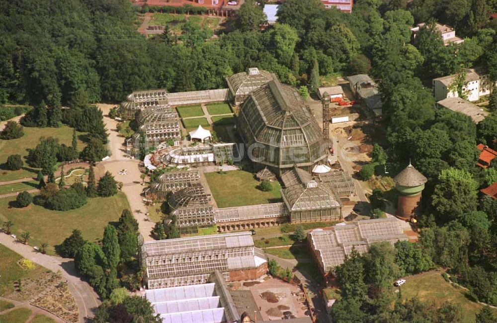 Berlin - Zehlendorf - Dahlem von oben - Botanischer Garten in Berlin.