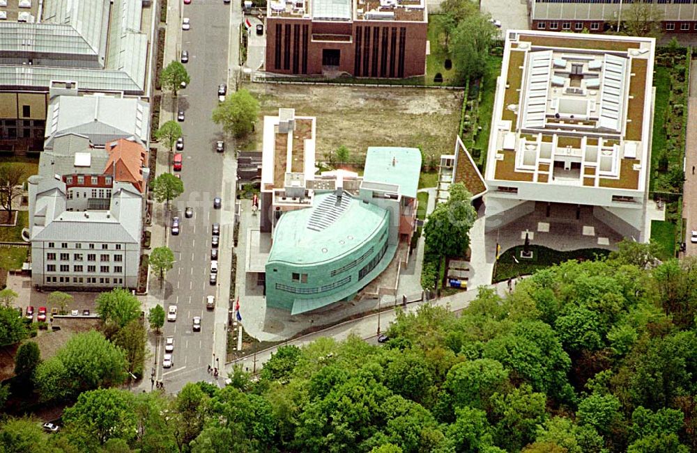 Luftbild Berlin - Tiergarten - Botschaft von Österreich und Landesvertretung Baden-Würtenberg im Berliner Tiergarten.