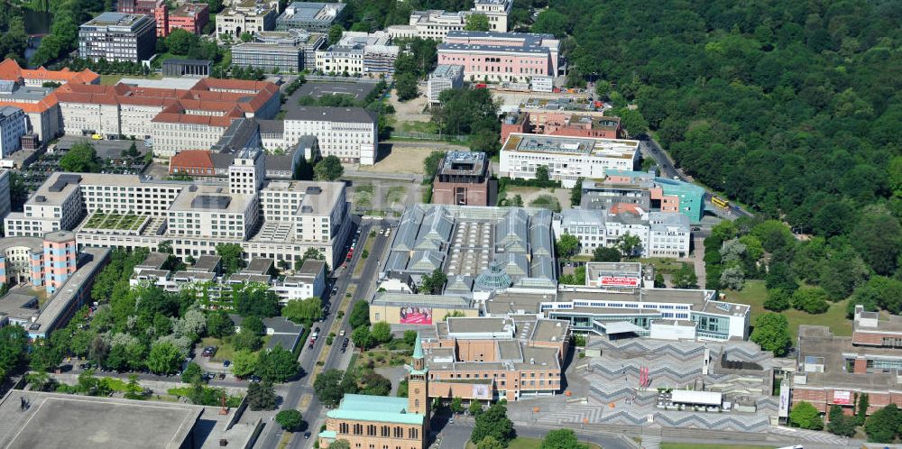 Luftaufnahme Berlin - Botschaftsviertel / Botschaften am Berliner Tiergarten