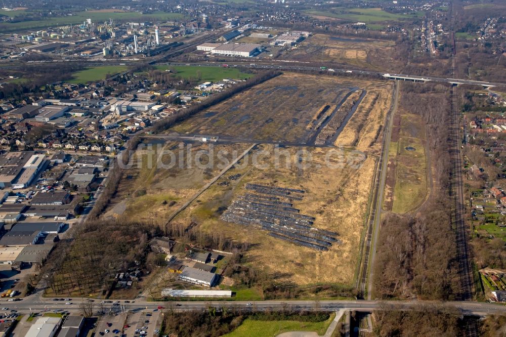 Luftbild Oberhausen - Brachfläche und Baugrund auf dem ehemaligen Gelände der Ruhrkohle AG an der Waldteichstraße im Stadtteil Sterkrade in Oberhausen im Bundesland Nordrhein-Westfalen