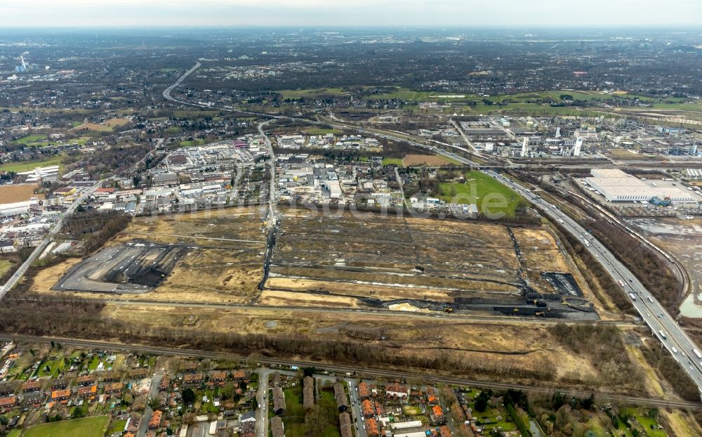 Luftbild Oberhausen - Brachfläche und Baugrund auf dem ehemaligen Gelände der Ruhrkohle AG an der Waldteichstraße im Stadtteil Sterkrade in Oberhausen im Bundesland Nordrhein-Westfalen