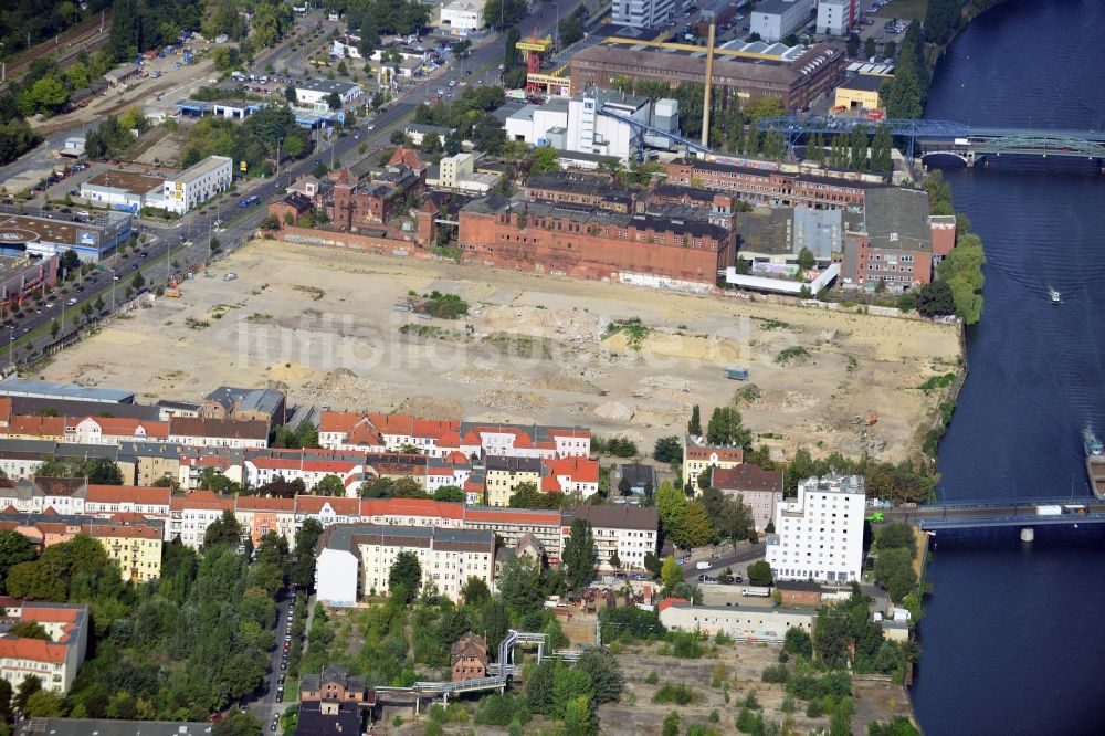 Luftbild Berlin - Brachland auf dem Gelände der ehemaligen Bärenquell Brauerei