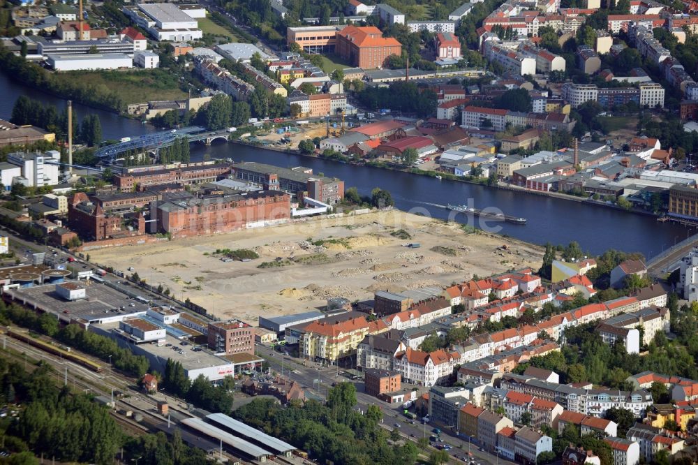 Berlin von oben - Brachland auf dem Gelände der ehemaligen Bärenquell Brauerei