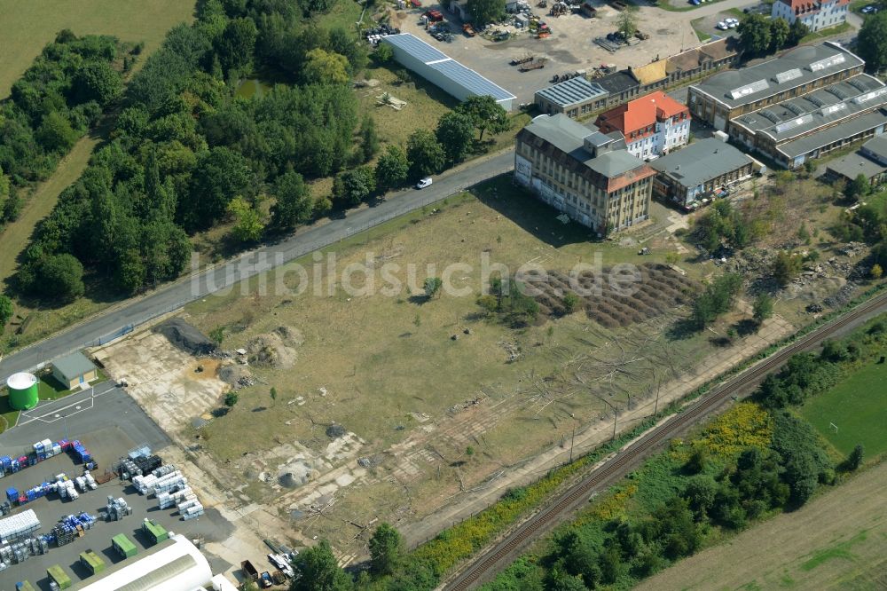 Luftaufnahme Leipzig - Brachland zwischen Industrie- und Gewerbegebäuden an der Gutberlestraße in Leipzig im Bundesland Sachsen