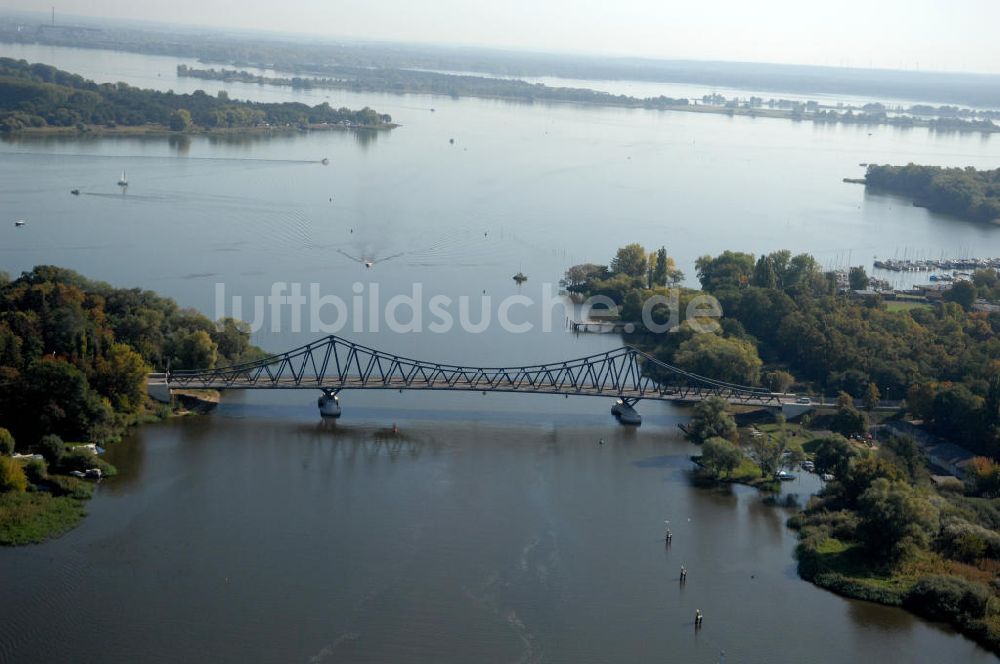 Brandenburg OT Kirchmöser aus der Vogelperspektive: Brandenburg an der Havel OT Kirchmöser mit Seegartenbrücke