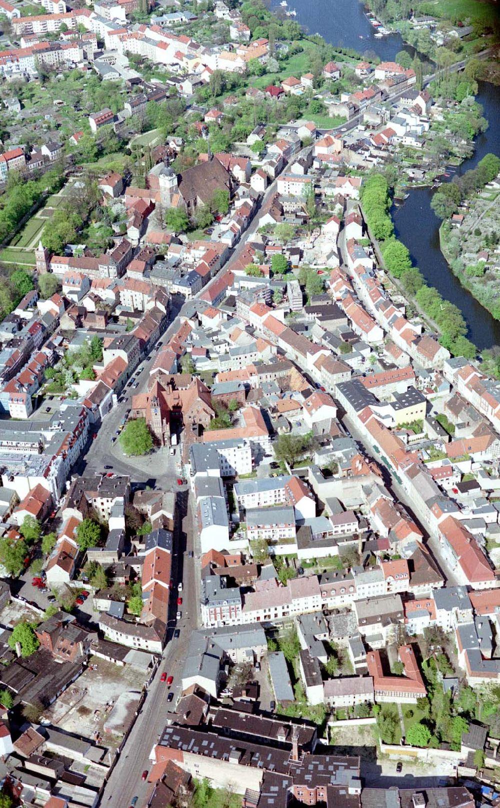 Luftbild Brandenburg - Brandenburger Stadtzentrum